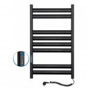 Электрический полотенцесушитель Navin Ellipse 500х800 Digital правый окрашенная сталь черный муар 12-245052-5080