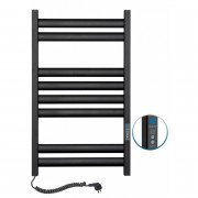 Электрический полотенцесушитель Navin Ellipse 500х800 Digital левый окрашенная сталь черный муар 12-245152-5080
