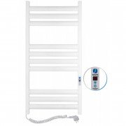 Электрический полотенцесушитель Navin Ellipse 500х1000 Digital левый окрашенная сталь белый бархат 12-845152-5010