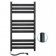 Электрический полотенцесушитель Navin Ellipse 500х1000 Digital левый окрашенная сталь черный муар 12-245152-5010