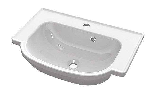 Раковина для ванної Fancy Marble Alva 59,7 х42,8 см штучний камінь білий матовий 3006103