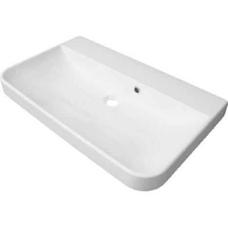 Раковина для ванной Fancy Marble Carla 79,8 х 47,6 см искусственный камень белый матовый 3508103