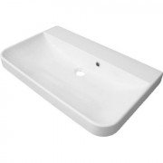 Раковина для ванной Fancy Marble Carla 79,8 х 47,6 см искусственный камень белый матовый 3508103