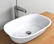 Раковина Fancy Marble Jay 54х39 см штучний камінь білий 9306101