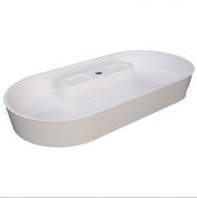 Раковина для ванної Fancy Marble Lika 90х44 см штучний камінь білий 8009101