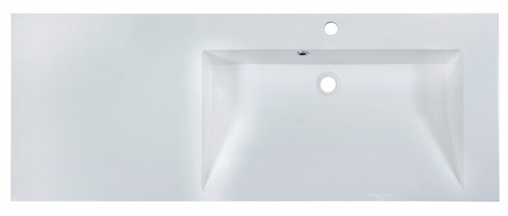 Раковина для ванної Fancy Marble Peggy 125х50 см правий штучний камінь білий 3613401