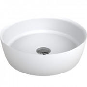 Раковина для ванної Fancy Marble Silvia Ø40 см штучний камінь білий 9204101