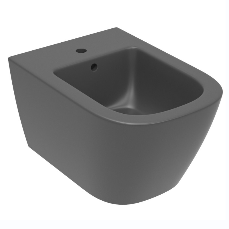 Биде подвесное Volle Solo 36х53,5 см керамика матовый антрацит 13-55-112Grey