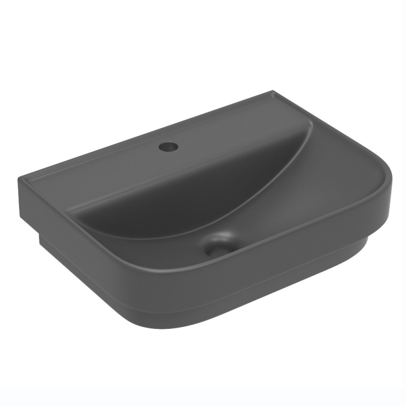 Раковина для ванной Volle Solo 54х39,5 см накладная/подвесная керамика матовый антрацит 13-55-113Grey