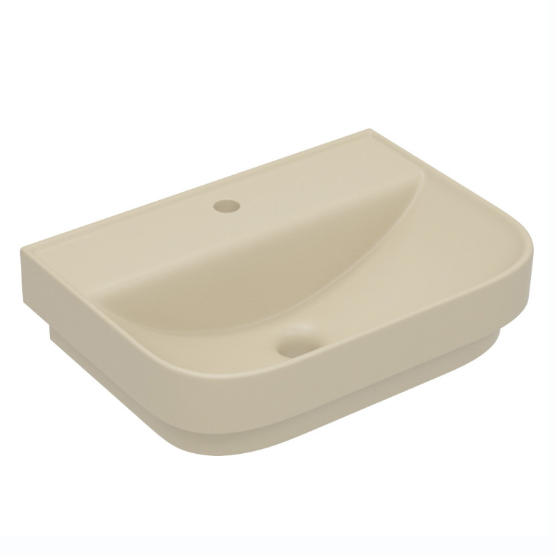 Раковина для ванной Volle Solo 54х39,5 см накладная/подвесная керамика матовый капучино 13-55-113Capp