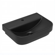Раковина для ванной Volle Solo 54х39,5 см накладная/подвесная керамика матовый черный 13-55-113Black