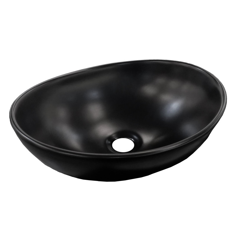 Раковина для ванної накладна Volle 40,5х33 см кераміка чорний матовий 13-01MBlack-180