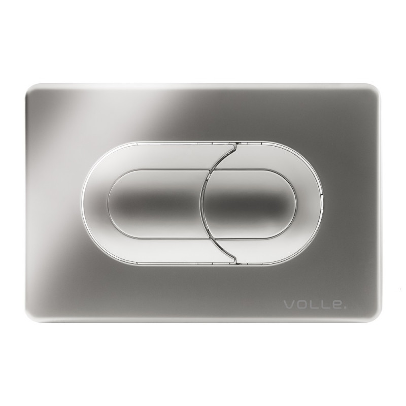 Кнопка змиву для унітазу Volle Ego Neo пластик матовий хром 221132