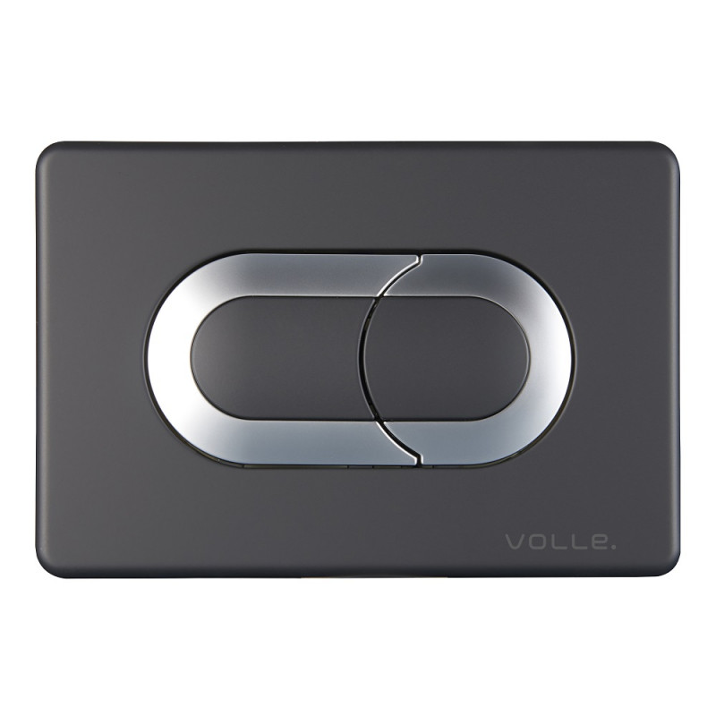 Кнопка змиву для унітазу Volle Ego Neo пластик чорний soft-touch 221133