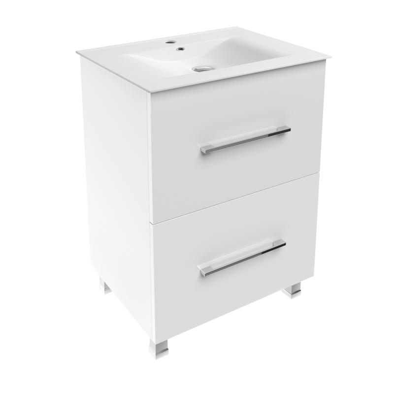 Тумба с раковиной Volle Nemo New 60 см напольная МДФ/ДСП белый 15-17-61N