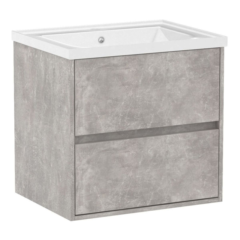 Тумба с раковиной Volle Teo 65 см подвесная ДСП бетон 15-88-61C
