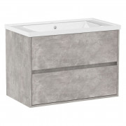 Тумба с раковиной Volle Teo 80 см подвесная ДСП бетон 15-88-81C