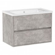 Тумба с раковиной Volle Teo 80 см подвесная ДСП бетон 15-88-81C