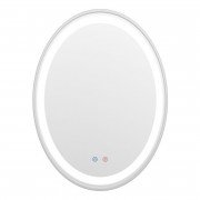 Зеркало в ванную комнату Volle 60х80 см с подсветкой диммером и подогревом брашированный никель 16-40-600S