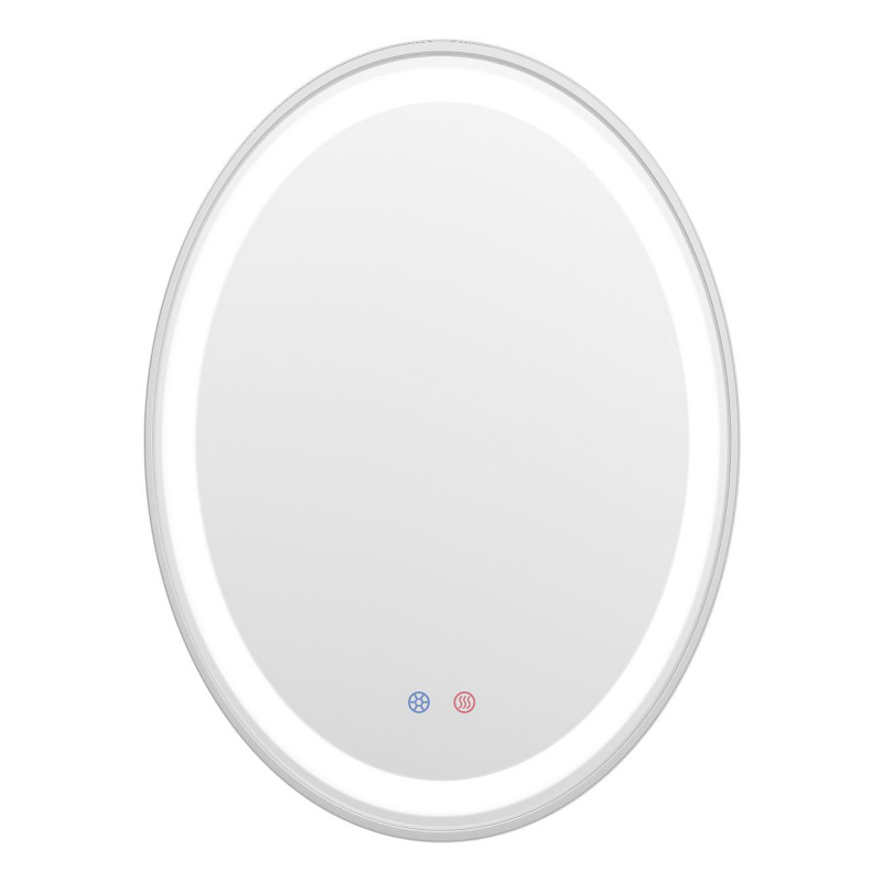 Зеркало в ванную комнату Volle 60х80 см с подсветкой диммером и подогревом брашированный никель 16-40-600S