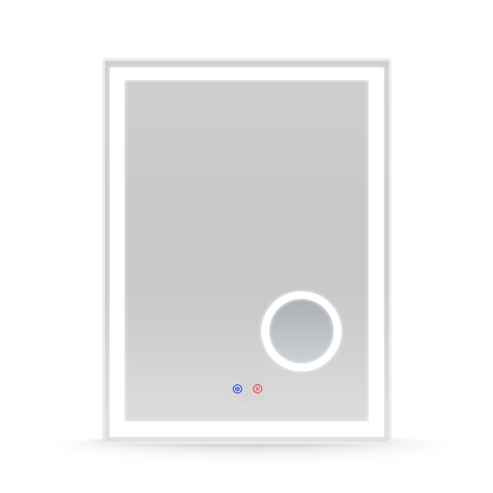 Зеркало в ванную комнату Volle 60х80 см подсветка/диммер/подогрев/линза 5X 16-13-600M