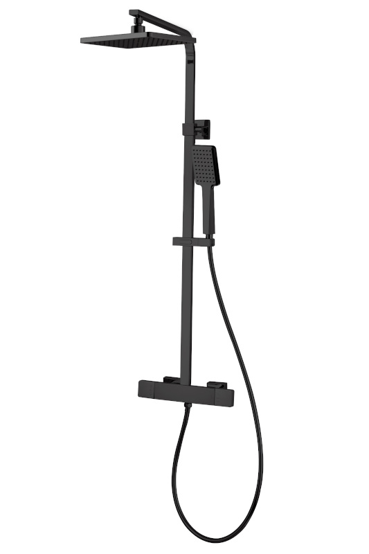 Душова стійка для душа Volle De la Noche з термостатом чорний 10-40-9300-black