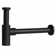 Сифон для раковины Volle с цилиндрической колбой латунь матовый черный 9000.094204