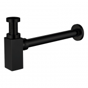 Сифон для раковины Volle с квадратной колбой латунь матовый черный 9000.094104