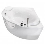 Ванна акриловая угловая Volle 150x150 см с подголовником и смесителем белый TS-103CC