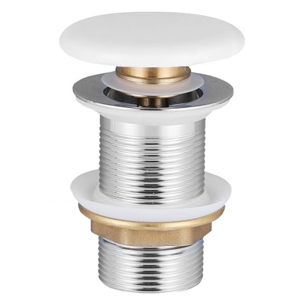 Донний клапан для раковини Volle click-clack з керамічною кришкою білий 90-00-77W