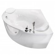 Ванна акриловая угловая Volle 150x150 см с подголовником и смесителем белый TS-103CC