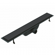 Желоб водосточный Volle 70 см со сплошной решеткой черный 9000.201704