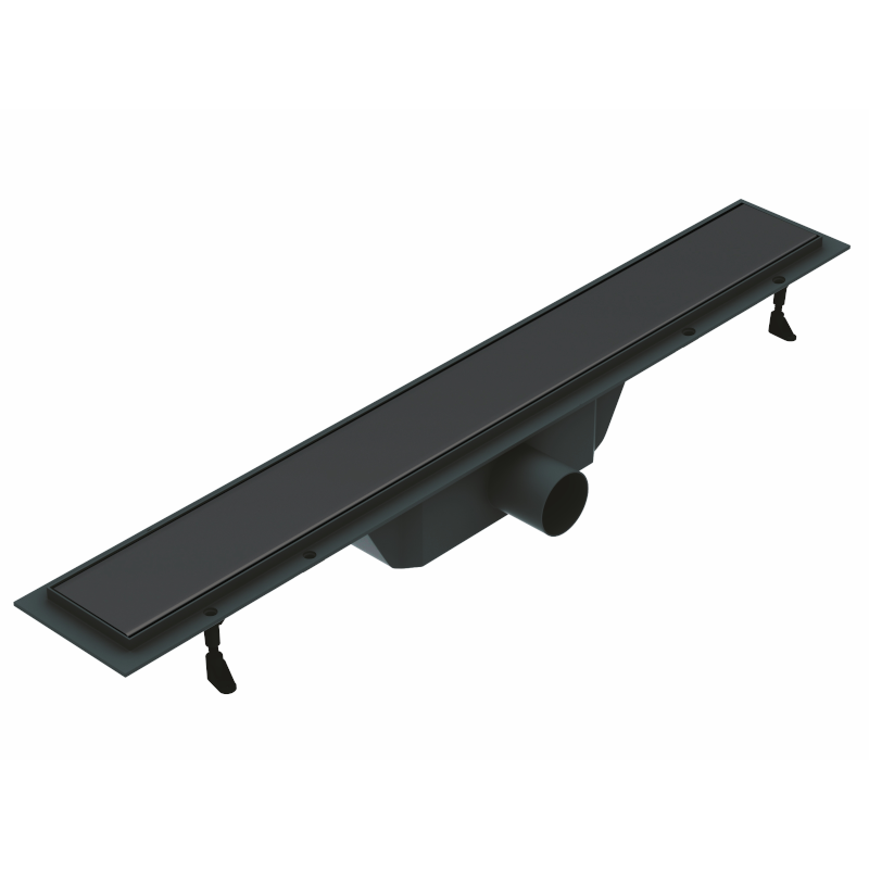 Желоб водосточный Volle 60 см со сплошной решеткой черный 9000.201604