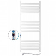 Электрический полотенцесушитель Navin Ellipse 500х1200 Digital правый окрашенная сталь белый бархат 12-845052-5012