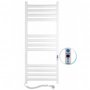 Электрический полотенцесушитель Navin Ellipse 500х1200 Digital левый окрашенная сталь белый бархат 12-845152-5012