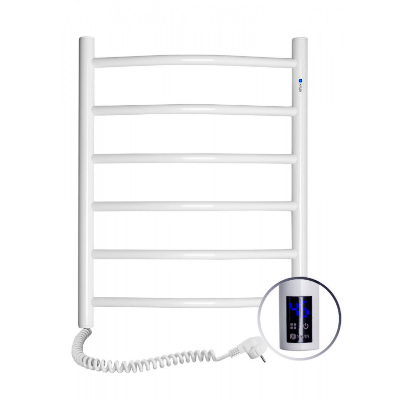 Рушникосушарка електрична Navin Камелія 480х600 лівий сенсор із таймером пофарбована сталь білий 12-007133-4860