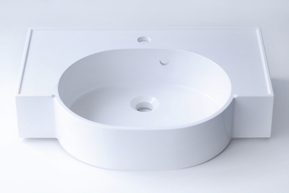 Раковина для ванної Fancy Marble Comfort 60,5х44 см штучний камінь білий матовий 0906103