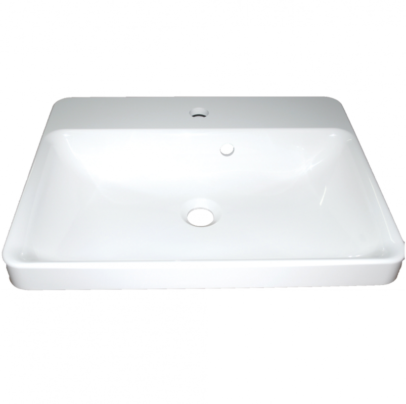 Раковина для ванной Fancy Marble Greta 54,6х42,8 см искусственный камень белый матовый 4706103