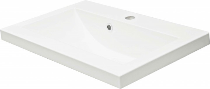 Раковина для ванної Fancy Marble Jody 59,8 х38, 9 см штучний камінь білий матовий 1606103