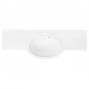 Раковина для ванной Fancy Marble Katja 140х49,6 см искусственный камень белый матовый 2414103