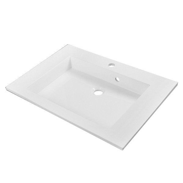 Раковина для ванной Fancy Marble Laura 70х48,1 см искусственный камень белый матовый 6107103