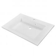 Раковина для ванной Fancy Marble Laura 70х48,1 см искусственный камень белый матовый 6107103