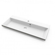 Раковина для ванної Fancy Marble Laurine 99,8х45 см штучний камінь білий матовий 1999103