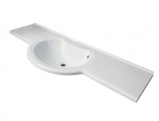 Раковина для ванной Fancy Marble Lena 140х50 см искусственный камень белый матовый 1414103