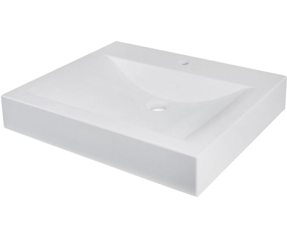 Раковина для ванної Fancy Marble Lily 70х50 см штучний камінь білий матовий 4207103