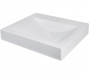 Раковина для ванной Fancy Marble Lily 70х50 см искусственный камень белый матовый 4207103