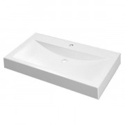 Раковина для ванної Fancy Marble Lily 90х50 см штучний камінь білий матовий 4209103