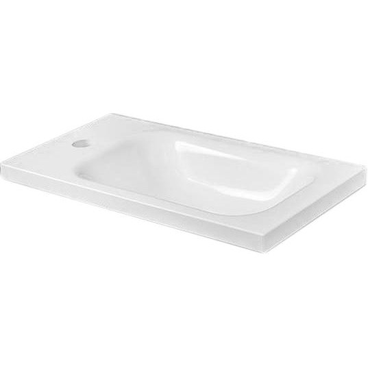 Раковина для ванної Fancy Marble Linnea 50х25 см штучний камінь білий матовий 1805103