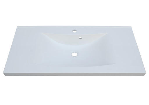 Раковина для ванной Fancy Marble Lucia 80х48 см искусственный камень белый матовый 1308103
