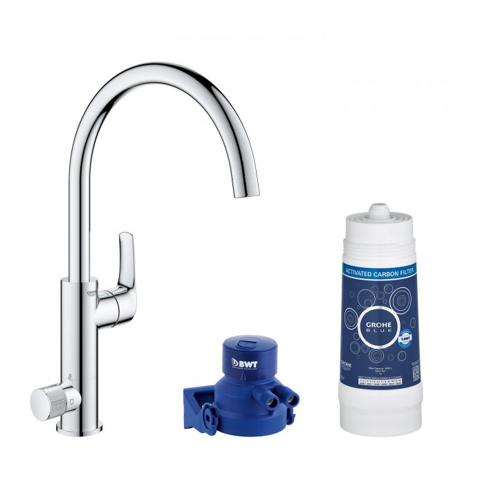 Смеситель для кухни с подключением к фильтру Grohe Blue Pure Eurosmart bundle 123757KE (31722000 + 40547001 + 64508001)
